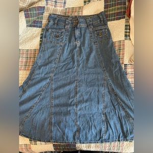 Faded glory maxi denim skirt